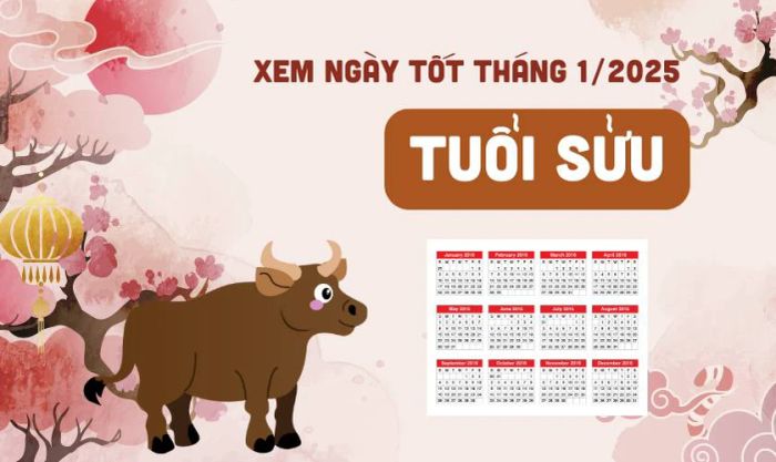 Xem ngày tốt tháng 1 năm 2025 dành cho tuổi Sửu