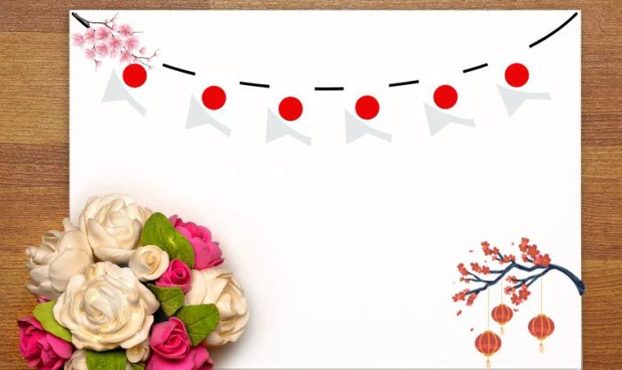 Mẫu thiệp Tết bằng tiếng Nhật bắt mắt