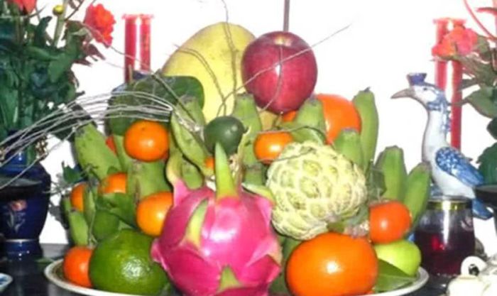 Hình ảnh mâm ngũ quả độc đáo và ấn tượng