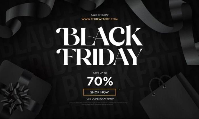 Mẫu banner Black Friday ấn tượng