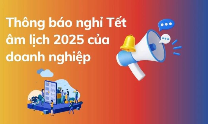 Mẫu thông báo lịch nghỉ Tết