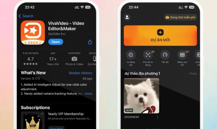 VivaVideo - Ứng dụng tạo video từ ảnh trên điện thoại