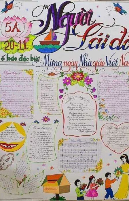 Những mẫu báo tường 20/11 về thầy cô vừa hay vừa ý nghĩa