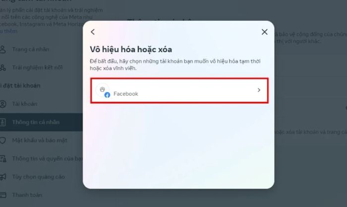 Chọn tài khoản của bạn