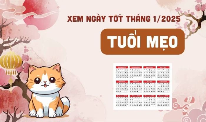 Xem ngày tốt tháng 1 năm 2025 dành cho tuổi Mẹo