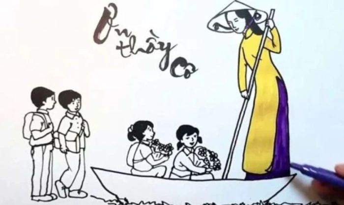 Vẽ tranh 20-11 đơn giản, đẹp và dễ thực hiện cho học sinh lớp 8