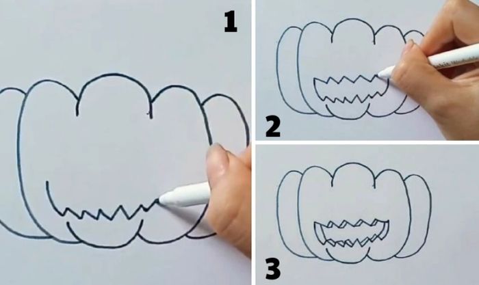 Hướng dẫn vẽ miệng cười ma quái