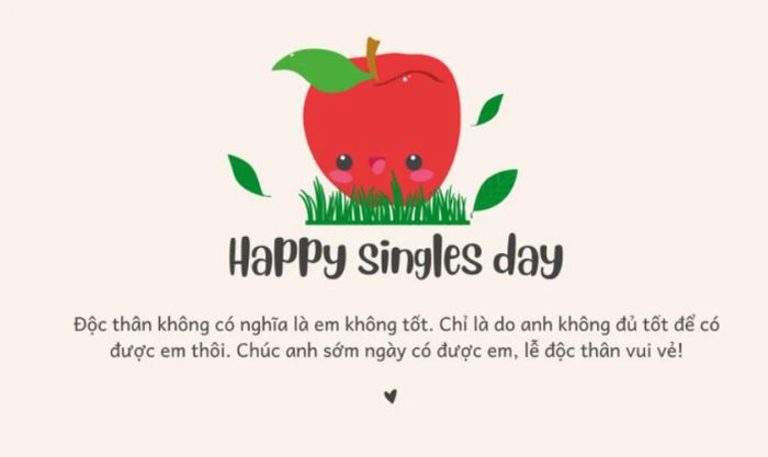 Lời chúc hài hước cho Ngày Lễ Độc Thân
