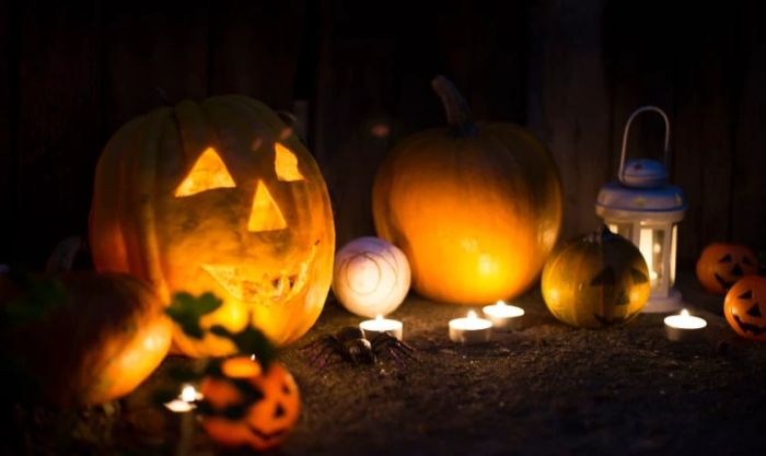 Trang trí sân khấu Halloween bằng đèn led đa sắc màu
