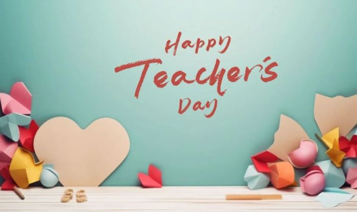 Backdrop 20/11 đơn giản nhưng mới mẻ và ấn tượng