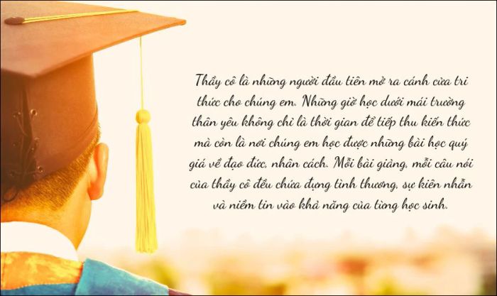 Tri ân thầy cô thông qua những lời văn cô đọng cảm xúc
