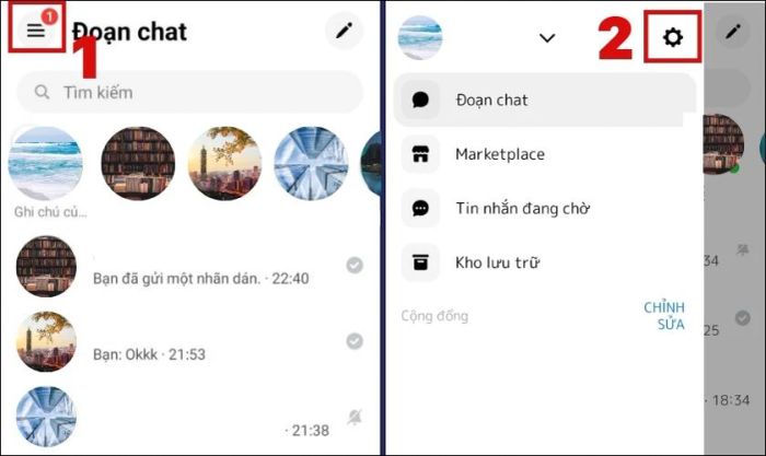 Cập nhật trạng thái Messenger từ phần Cài đặt tài khoản trên Messenger
