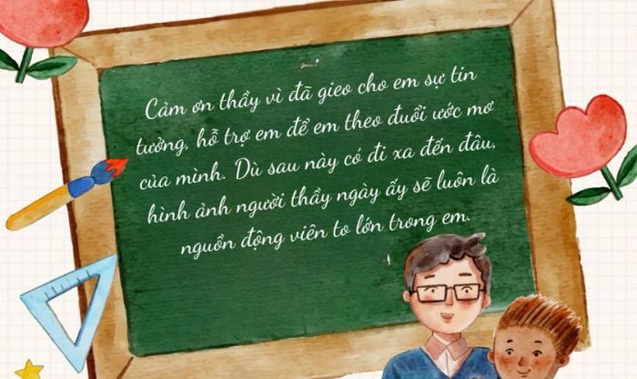 Thư gửi thầy cô nhân ngày 20/11 đầy tình cảm