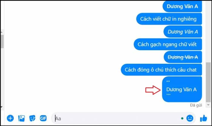 Cách tạo chữ có định dạng đặc biệt trong Messenger