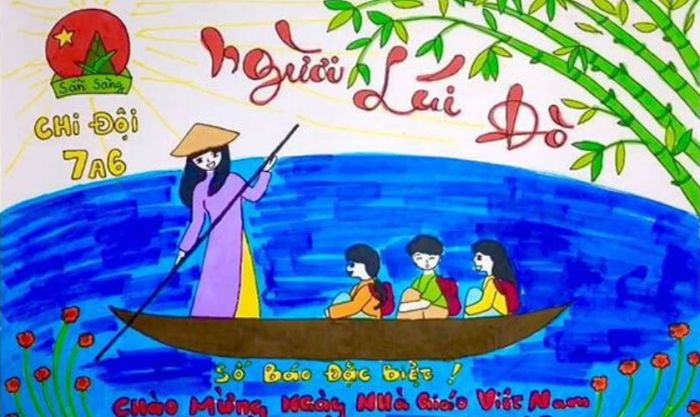 Vẽ tranh 20-11 đơn giản, đẹp và từng đạt giải cao dành cho học sinh lớp 8