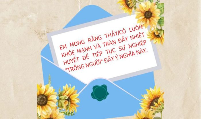 Thư tri ân thầy cô nhân ngày Nhà giáo Việt Nam