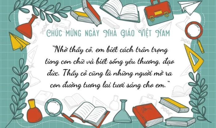 Thư 20/11 gửi thầy cô đầy ý nghĩa
