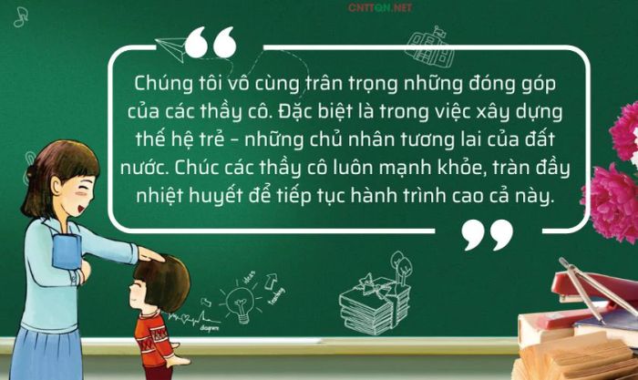 Thư chúc 20/11 từ lãnh đạo