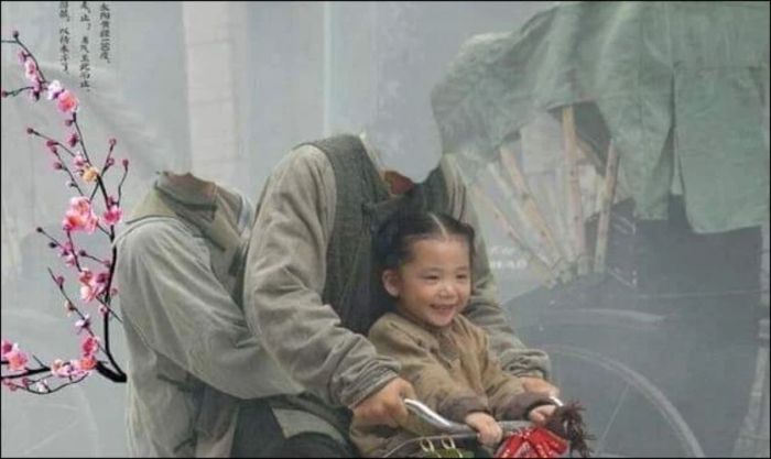 Ghép ảnh gia đình đón Tết theo phong cách Trung Hoa