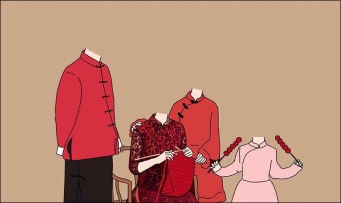 Mẫu ghép ảnh gia đình đón Tết đẹp mắt