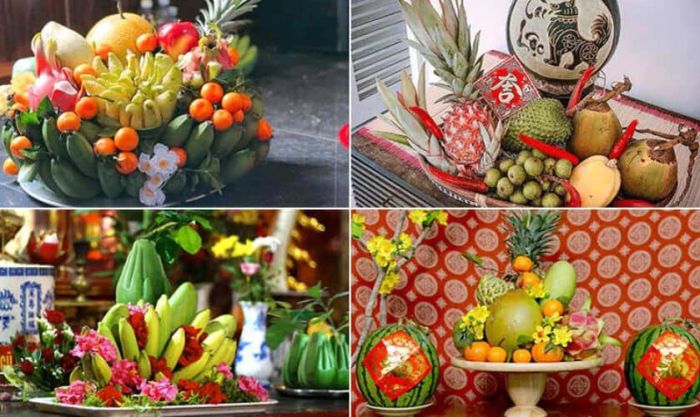 Mâm ngũ quả là biểu tượng của lòng biết ơn và sự may mắn