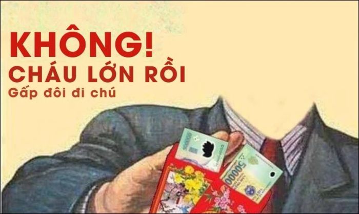 Mẫu ghép ảnh kèm caption vui nhộn đón Tết