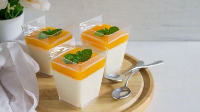 Panna Cotta với hương vị xoài thơm ngon