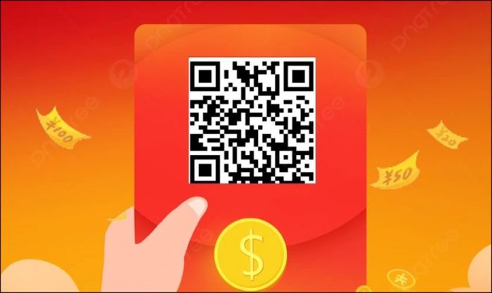 Ghép ảnh Tết kèm mã QR để nhận lì xì online