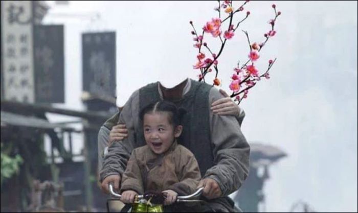 Mẫu ghép ảnh Tết gia đình đầy niềm vui