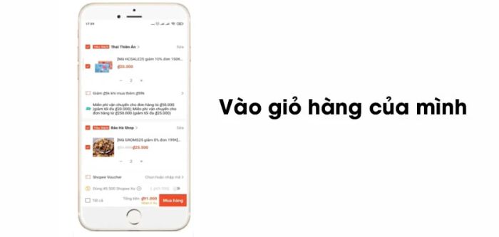 Truy cập giỏ hàng của bạn
