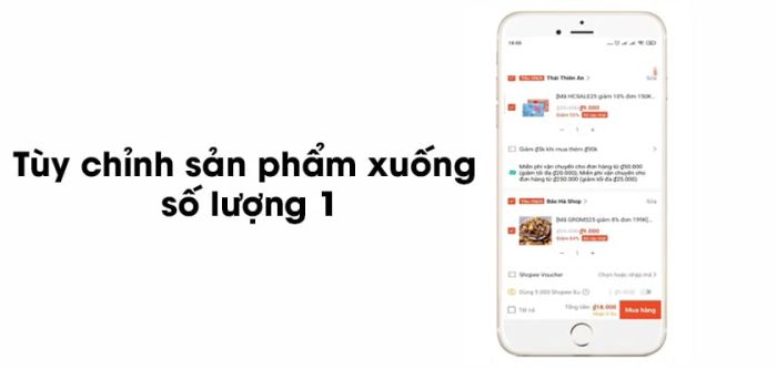Điều chỉnh số lượng sản phẩm xuống còn 1