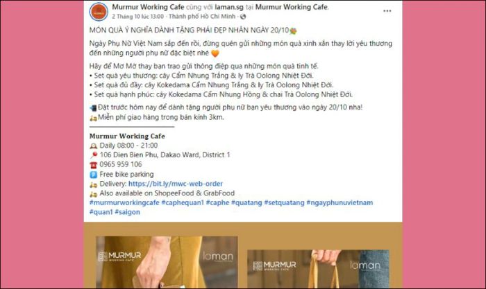 Tạo content sáng tạo cho ngày 20/10 trên Fanpage thương hiệu