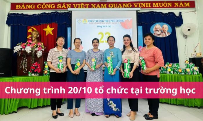 Chương trình 20/10 được tổ chức tại trường học