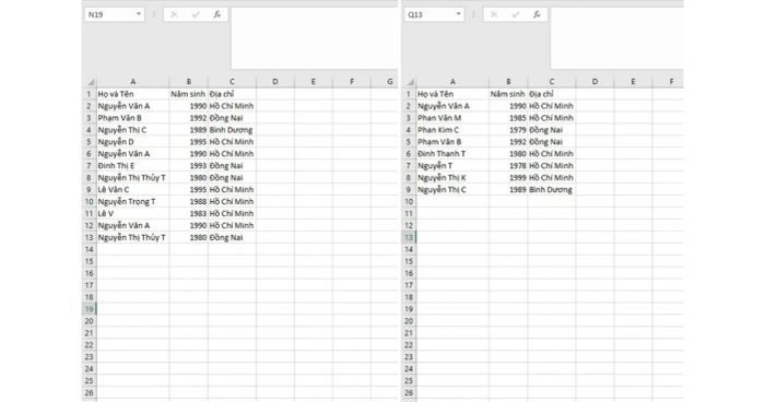 Xóa dữ liệu trùng lặp trong Excel bằng cách sử dụng Pivot Table