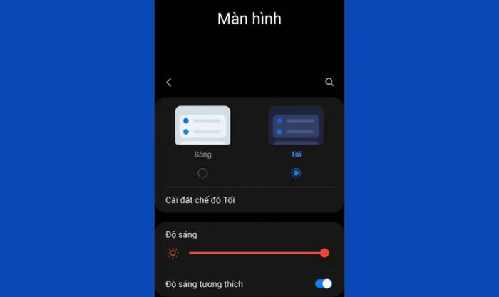 Bật chế độ Dark Mode trên điện thoại Samsung