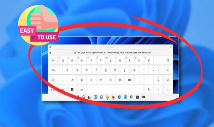 Lợi ích của bàn phím ảo trên laptop Windows