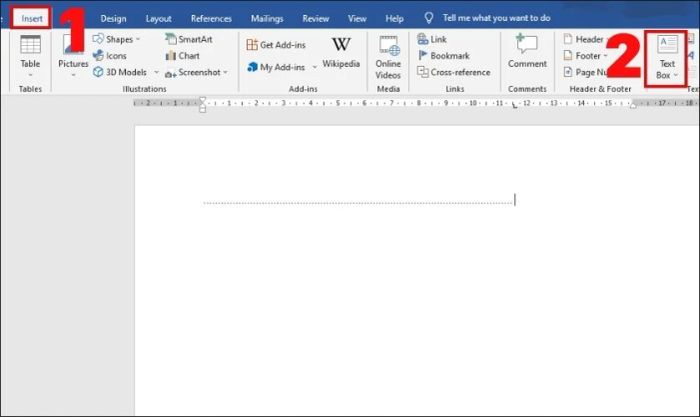 các bước để gõ chữ lên dòng chấm trong Word