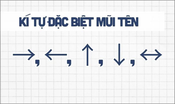 Kí tự đặc biệt mũi tên