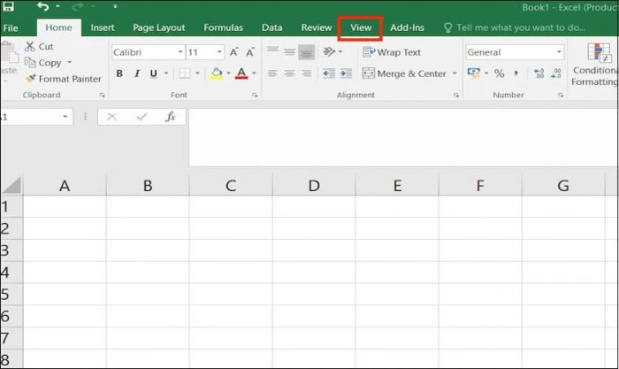 Cách xóa các đường kẻ bảng trong Excel bằng công cụ View (toàn bộ)