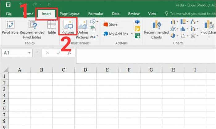 Hướng dẫn cách thêm ảnh thủ công vào Excel