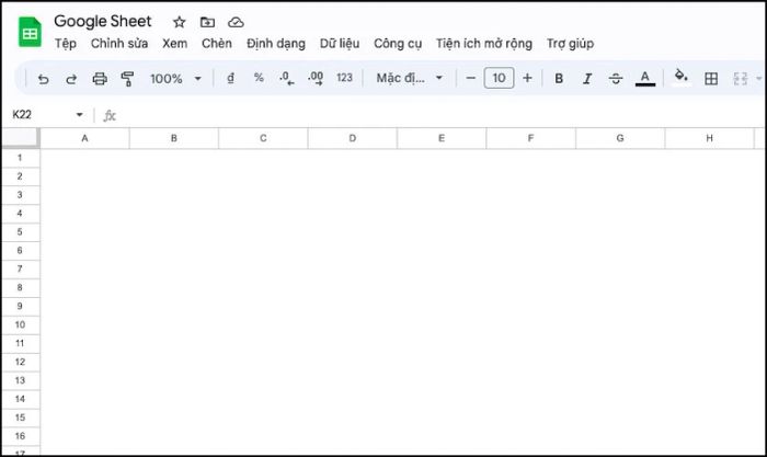 Cách xóa đường kẻ ngang và dọc giữa các ô trong Google Sheet