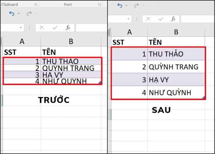 Phương pháp giãn dòng trong Excel