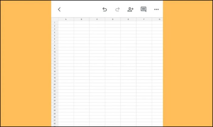 Cách xóa đường kẻ trong Google Sheet trên điện thoại