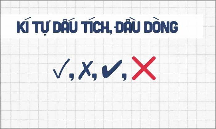 Kí tự đặc biệt dấu tích