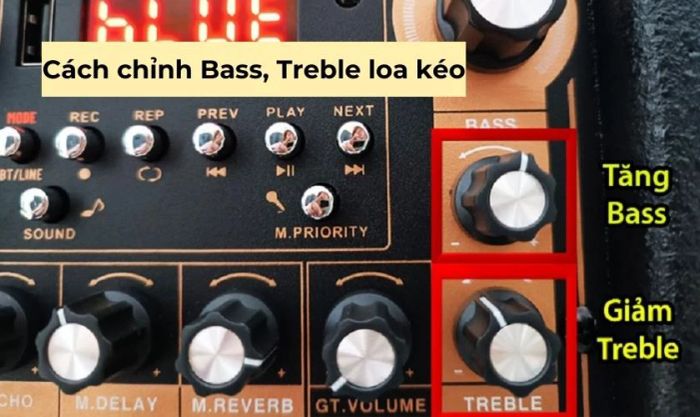Cách điều chỉnh Bass và Treble cho loa kéo Nanomax