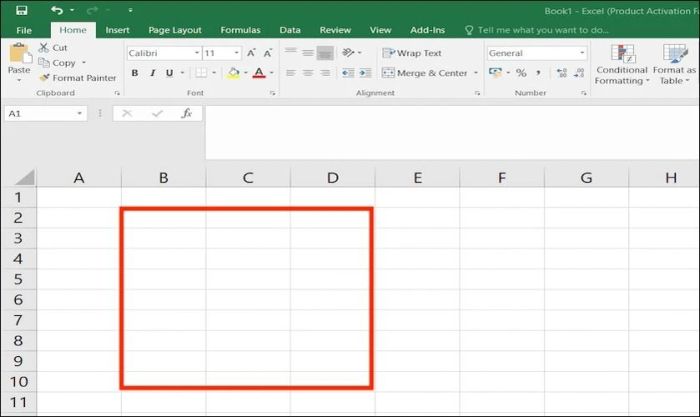 Cách xóa dòng kẻ trong một vùng nhất định của Excel
