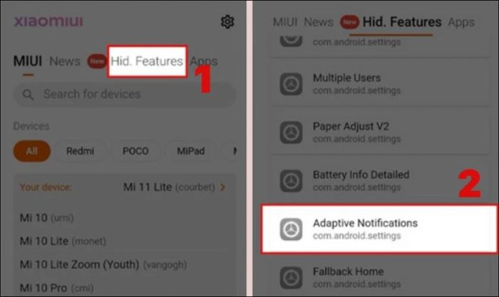 Mở ứng dụng MIUI Downloader vừa tải xuống