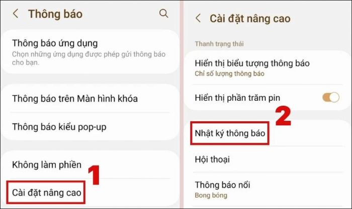 Nhấn chọn Cài đặt nâng cao