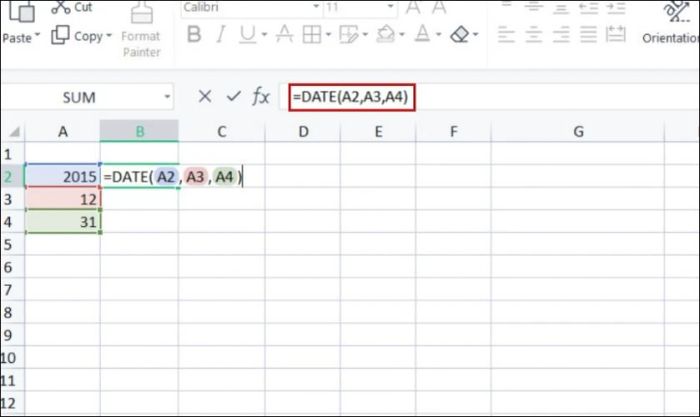 Cách sử dụng hàm DATE trong Excel để xác định ngày, tháng, năm