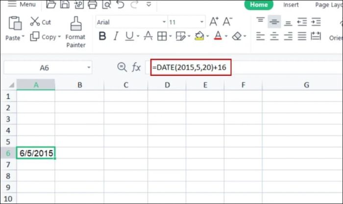 Hướng dẫn sử dụng hàm DATE để cộng hoặc trừ ngày